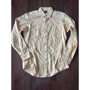 Vtg New Old Stock Dee Cee Yellow‎ Flannel Chamois Cloth M Made In USA